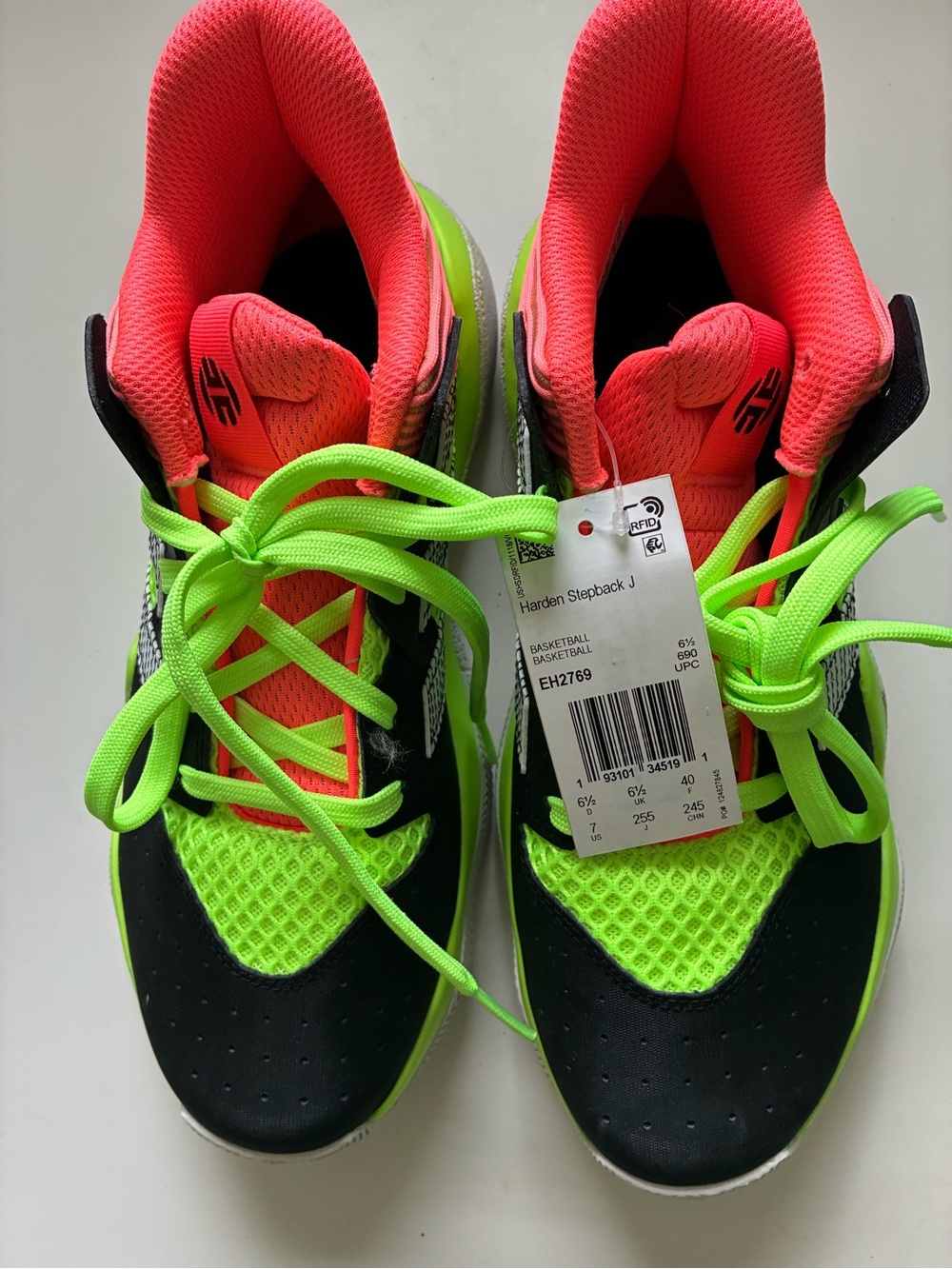 ADIDAS JAMES HARDEN STEPBACK BASKETBALL SNEAKER MEN SHOES BLACK/GREEN SIZE US 7